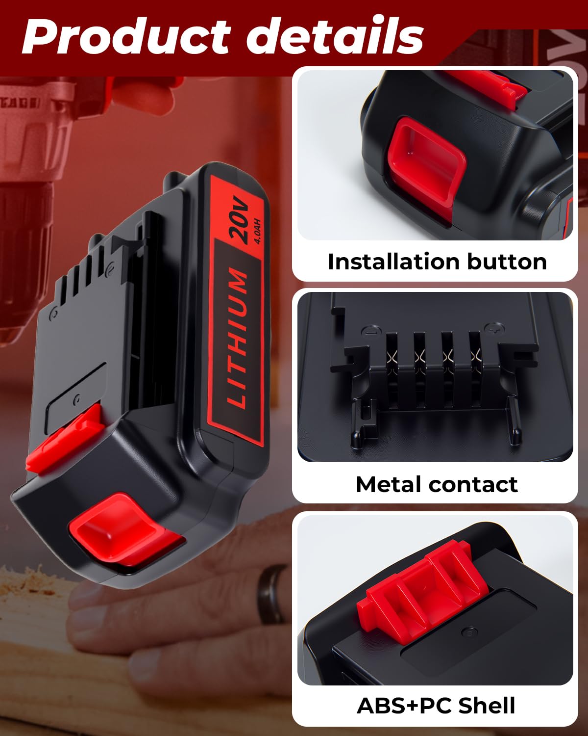20V 4.0Ah Lithium Battery 2-Pack K261