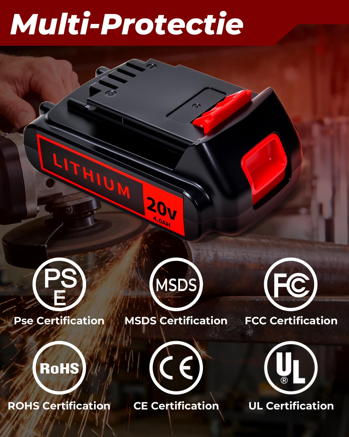20V 4.0Ah Lithium Battery 2-Pack K261
