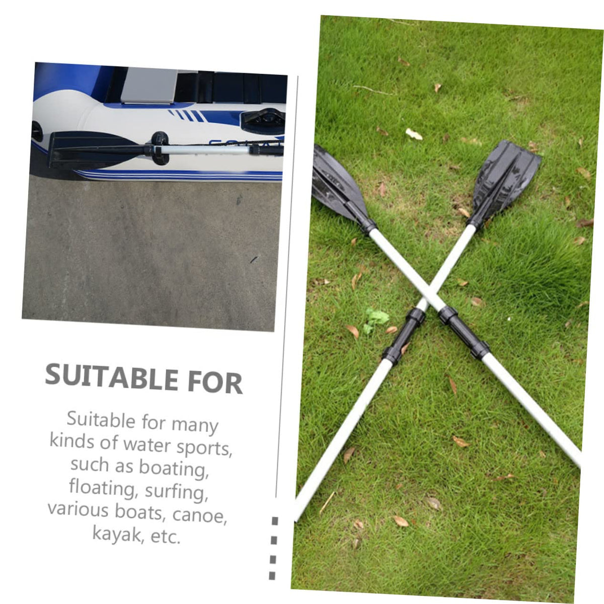 2pcs Aluminum Alloy Telescopic Kayak Paddles Z19539