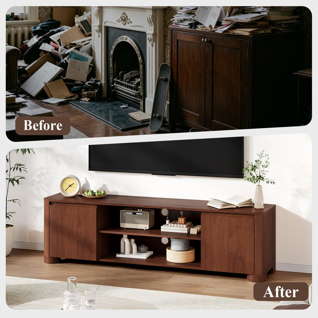 70" Walnut TV Stand R833610