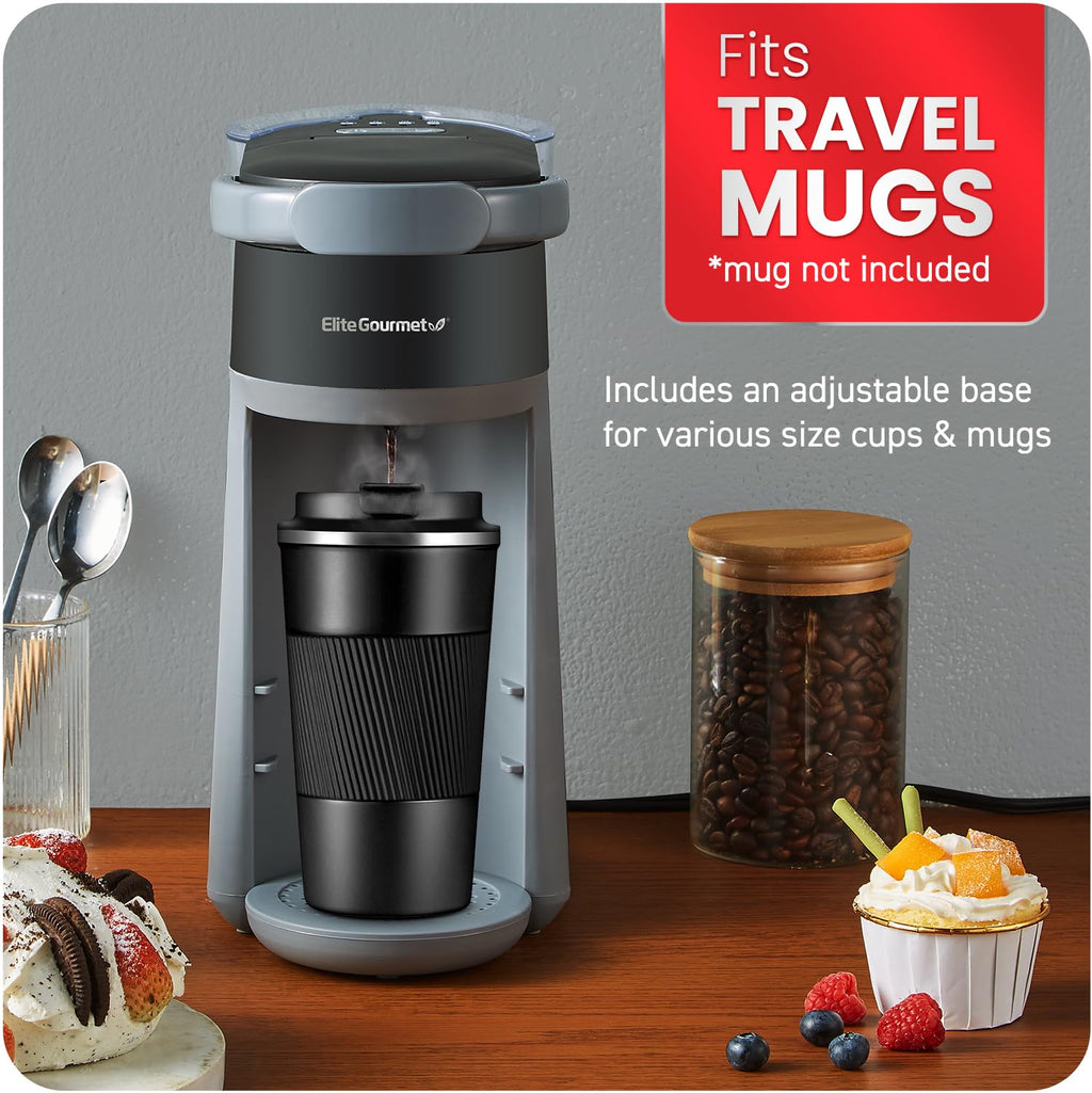 2-in-1 Capsule Coffee Maker, K-Cup & Grounds, Black O973473