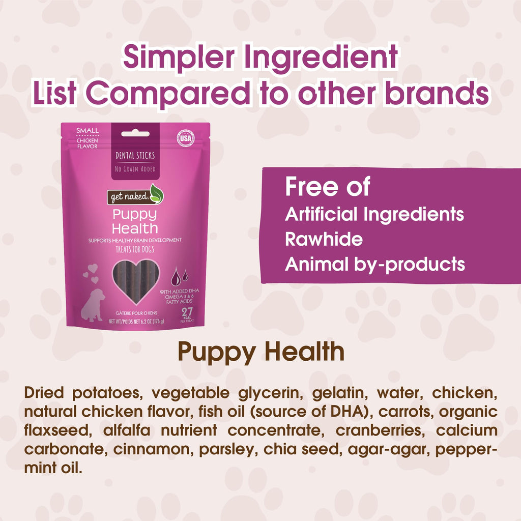 Grain-Free Dental Chew Sticks for Puppies, 6.2 oz J895074