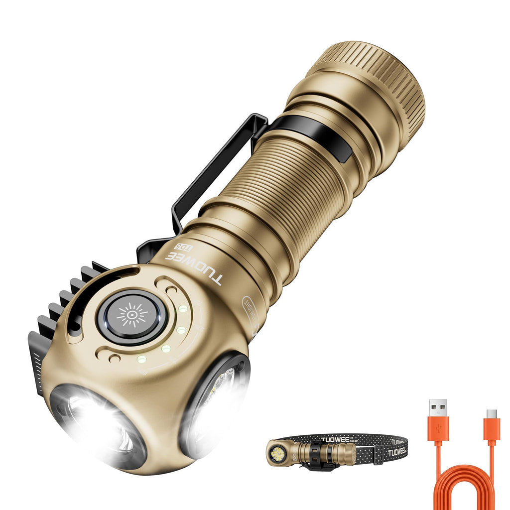 2400 Lumen Rechargeable LED Flashlights with Clip T884