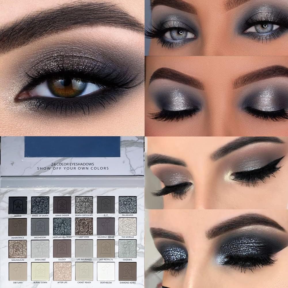 Black Grey Smokey Eyeshadow Palette P94278