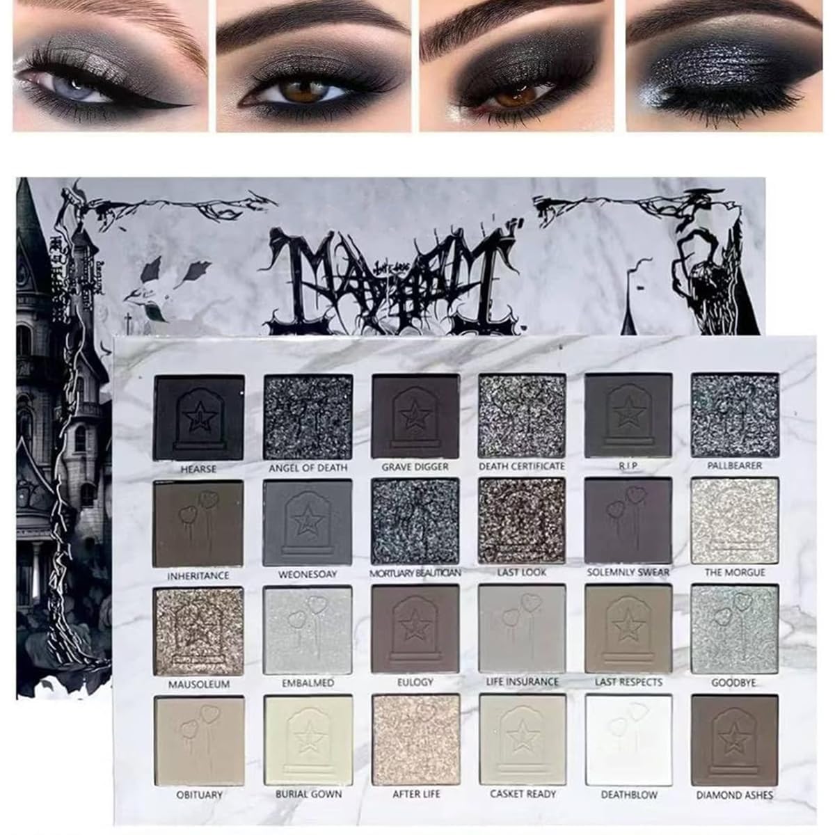 Black Grey Smokey Eyeshadow Palette P94278