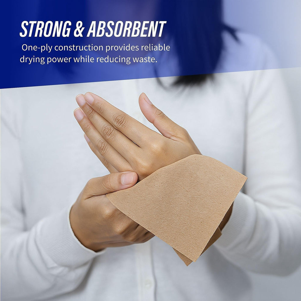 Multifold Paper Hand Towels 1-Ply Kraft 100% Recycled 250 Count 16 Pack J81169
