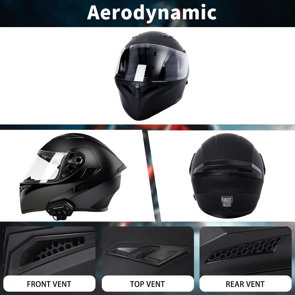 Modular Flip Up Full Face Motorcycle Helmet with Dual Visor I18748