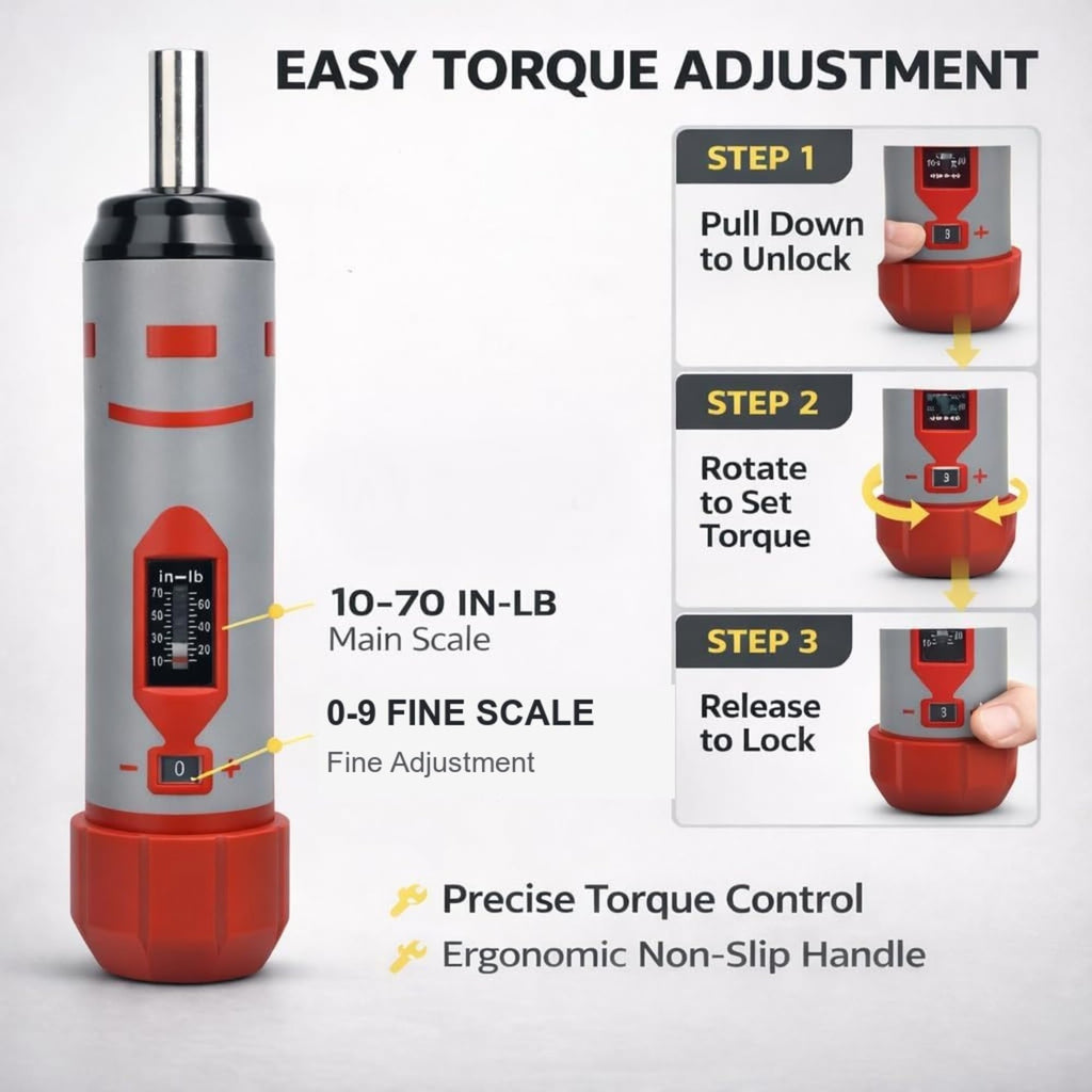 42-Piece Torque Screwdriver Set with 40 CR-V Bits J859