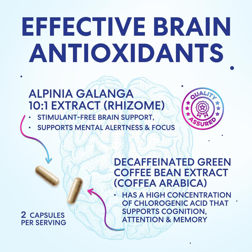 120 Capsules Brain Memory Supplement with Vitamin B6 B12 Folate & Phosphatidylserine E89501