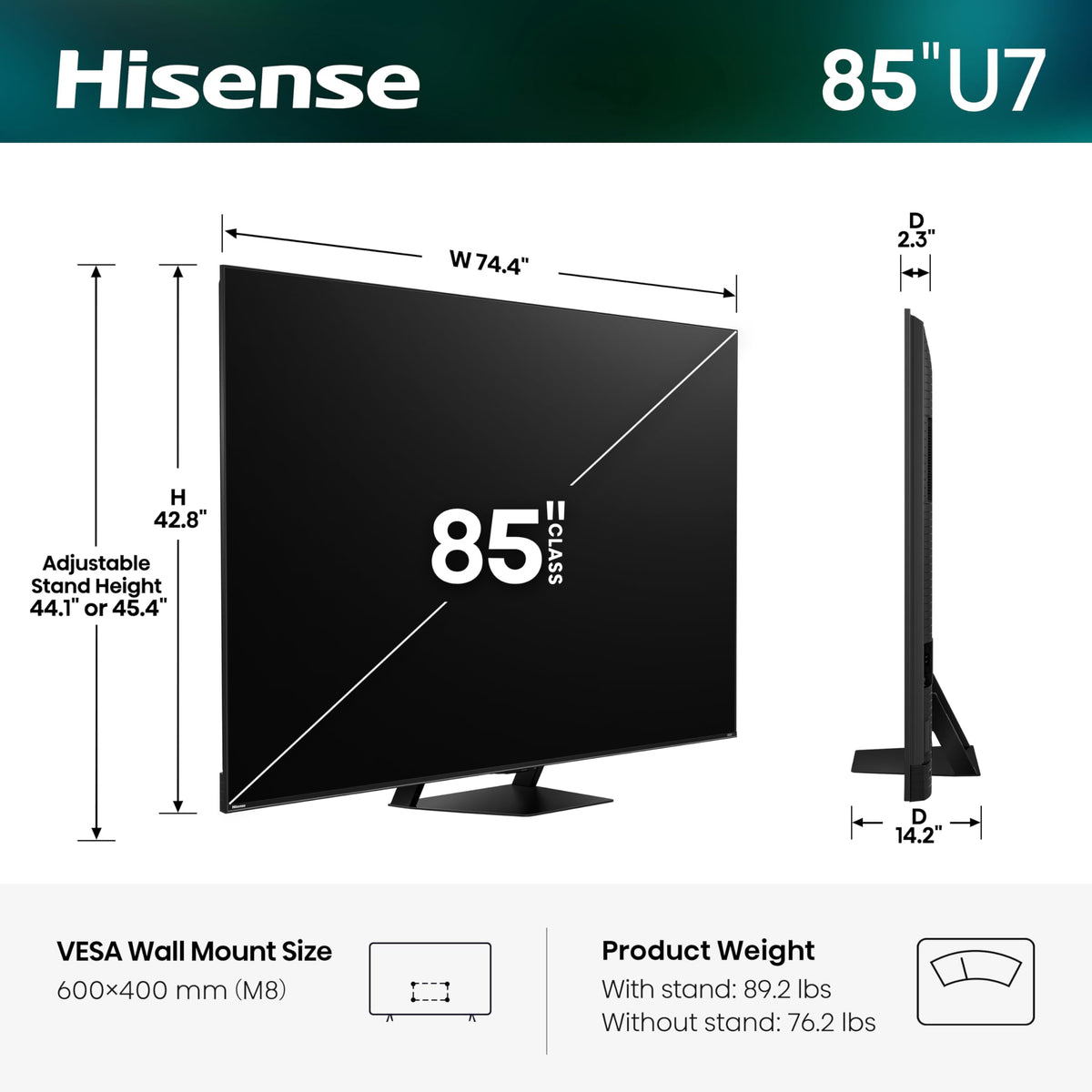 85" Mini-LED 4K UHD Smart Google TV E576
