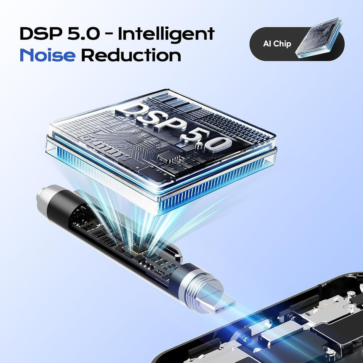 64GB Voice Activated Digital Recorder with AI Noise Reduction T681263