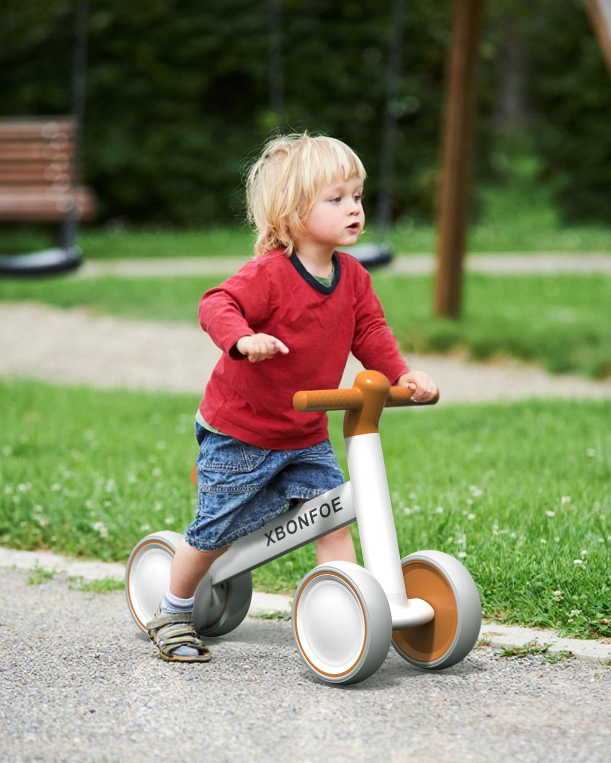 10-24 Month No Pedal Balance Bike with 4 Wheels G858