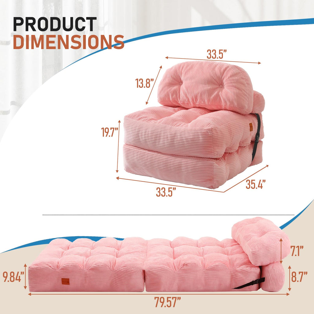 Folding Convertible Sofa Bed with Pillow A277452