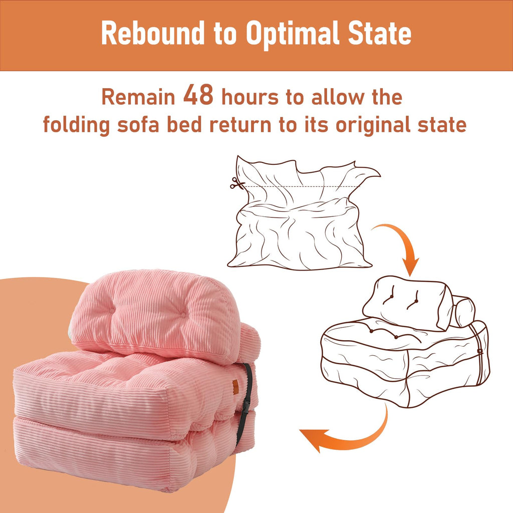 Folding Convertible Sofa Bed with Pillow A277452