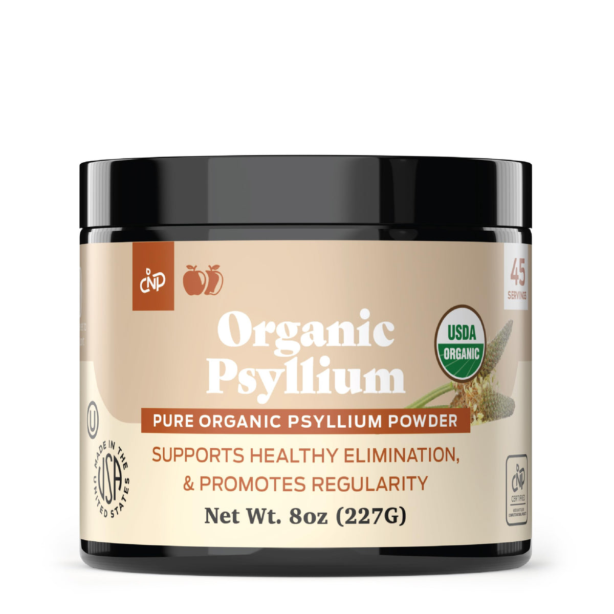 Organic Psyllium Husk Powder 10oz Unflavored Fiber Supplement X88668