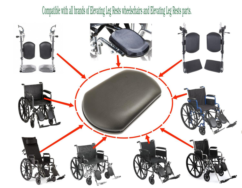 Black Vinyl Upholstered Wheelchair Elevating Leg Rest P388