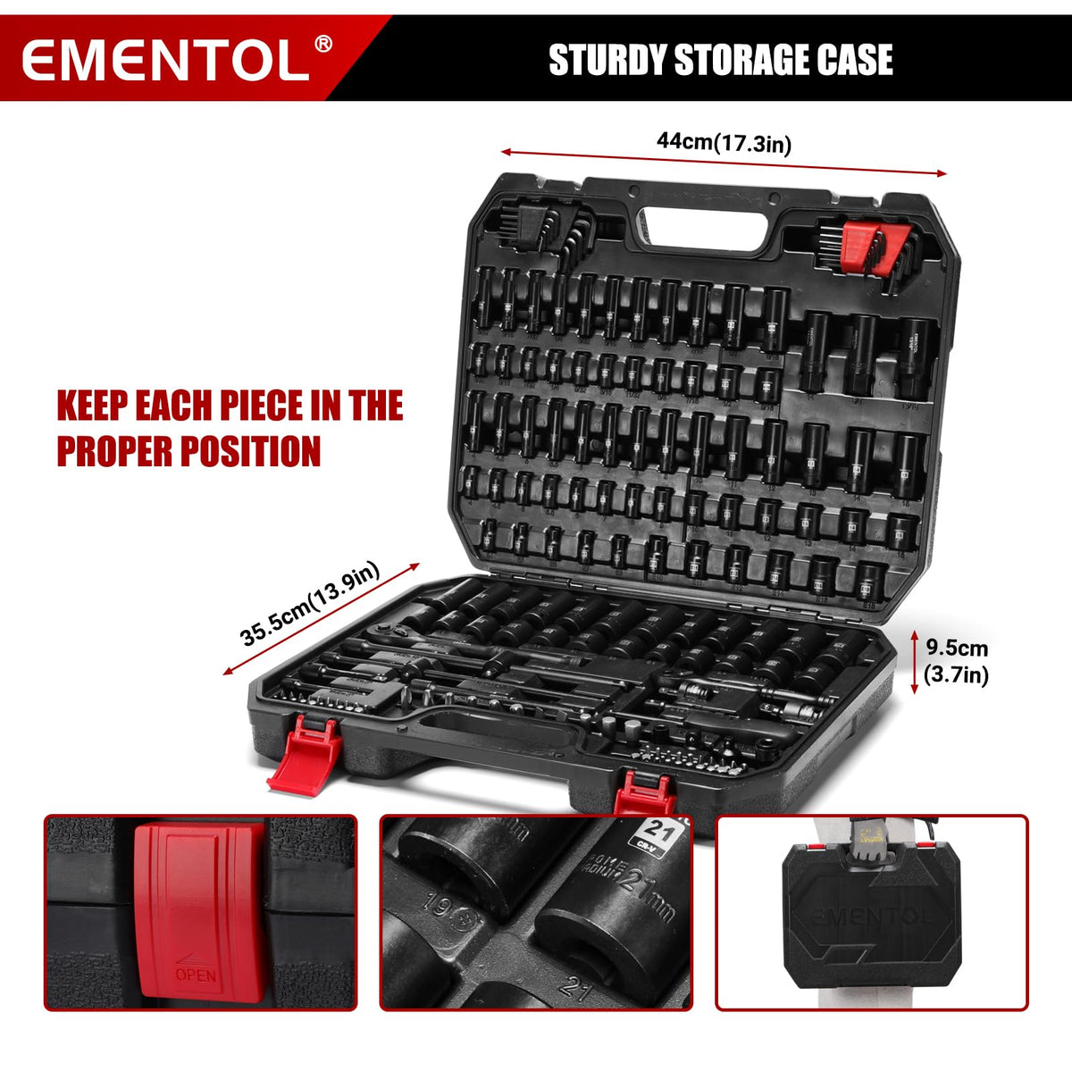 189-Piece Impact Socket Set, 1/4" & 3/8" Drive Metric and SAE R468988