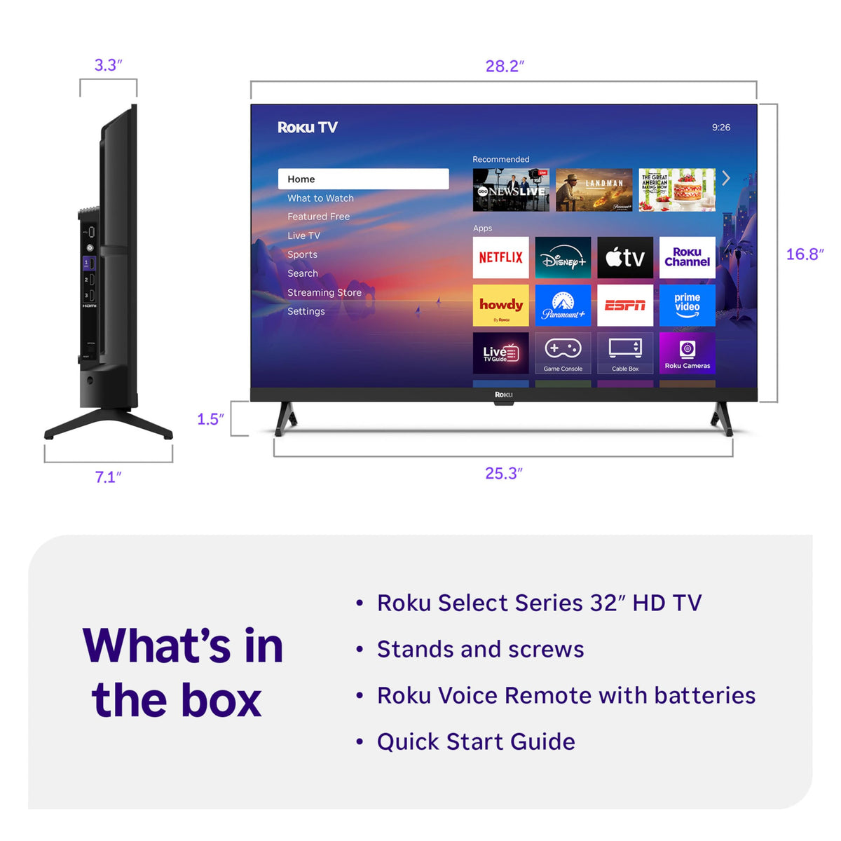 32" 720p HD LED Smart TV N108