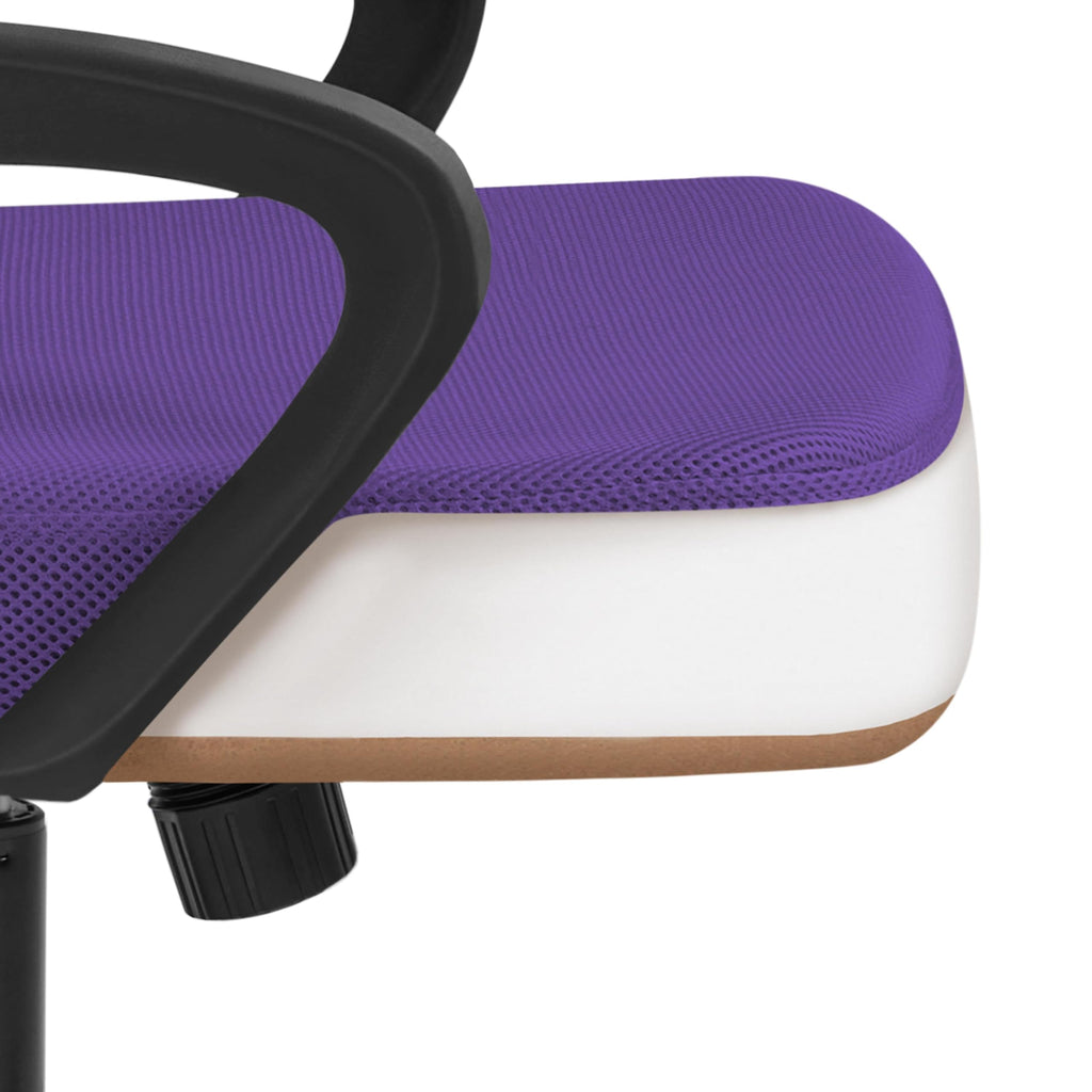 Purple Mesh Office Chairs with Lumbar Support, Set of 2 Y5535