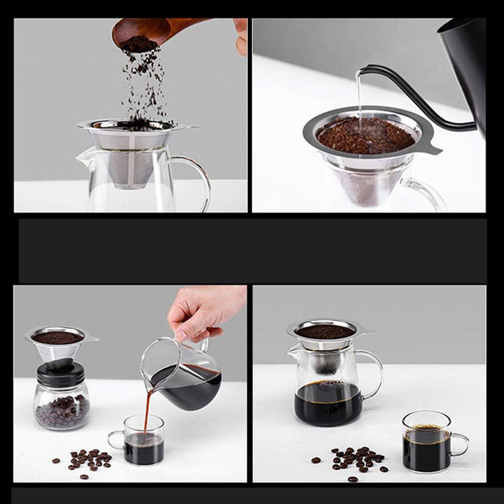 Pour Over Coffee Filter Dripper Stainless Steel E29361