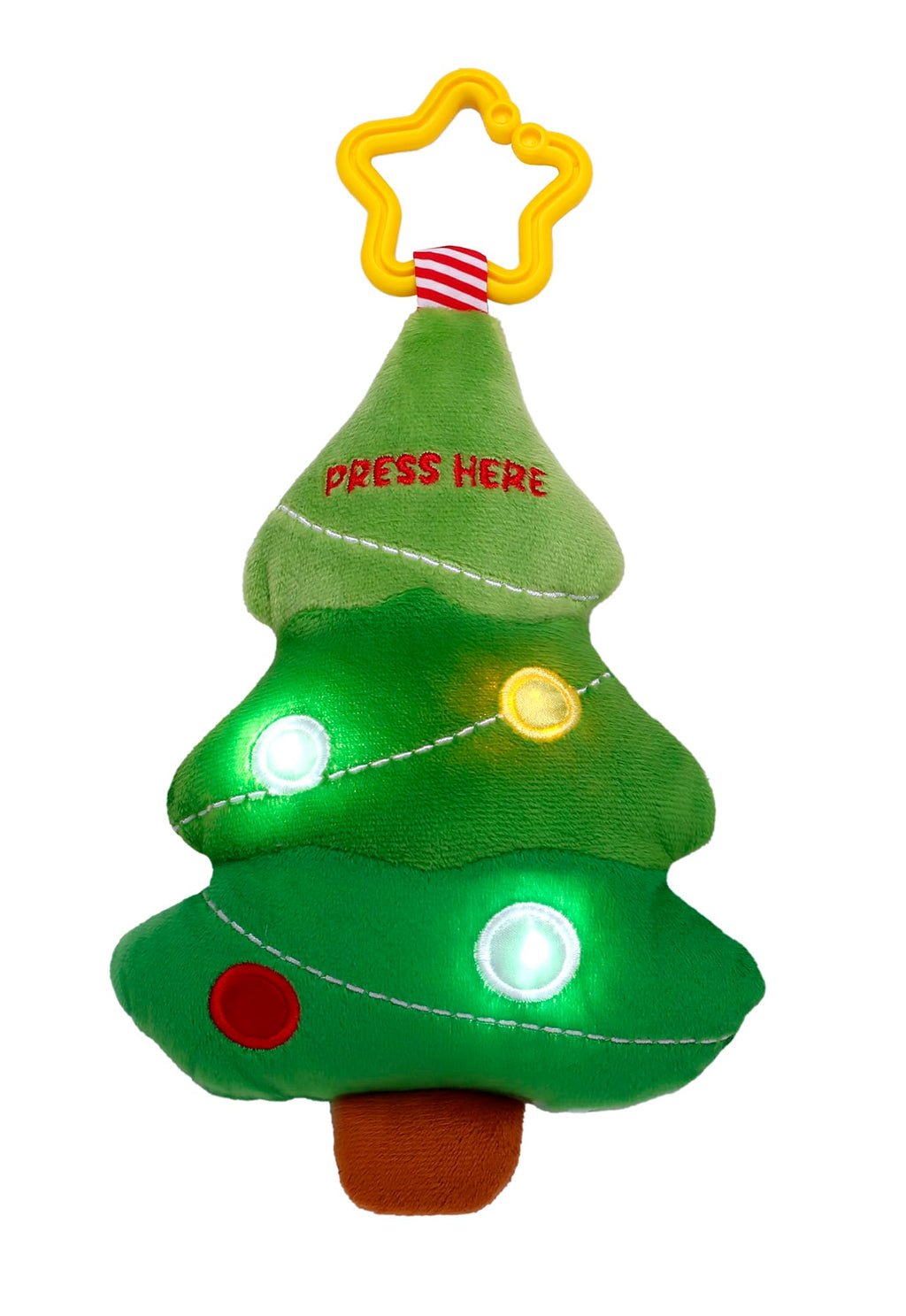 8 inch Musical Light Up Plush Toy with Travel Hook I516895