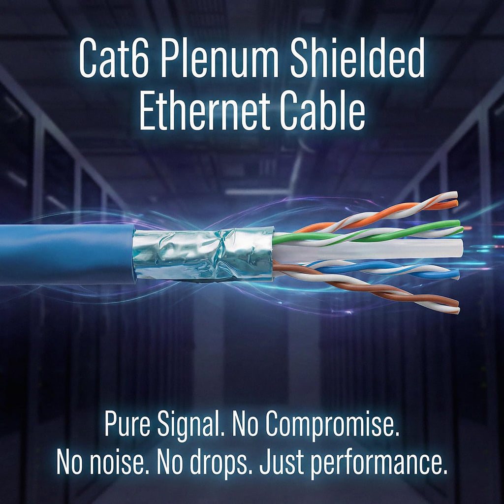 Cat6 Plenum Shielded 1000ft 23AWG Solid Bare Copper Ethernet Cable L700