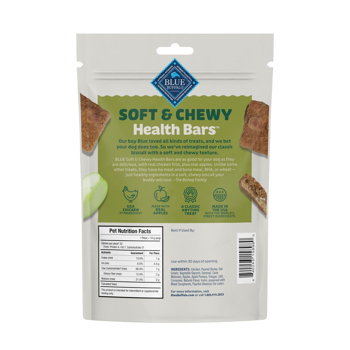 Chicken & Apples Soft & Chewy Treats, 9 oz G412
