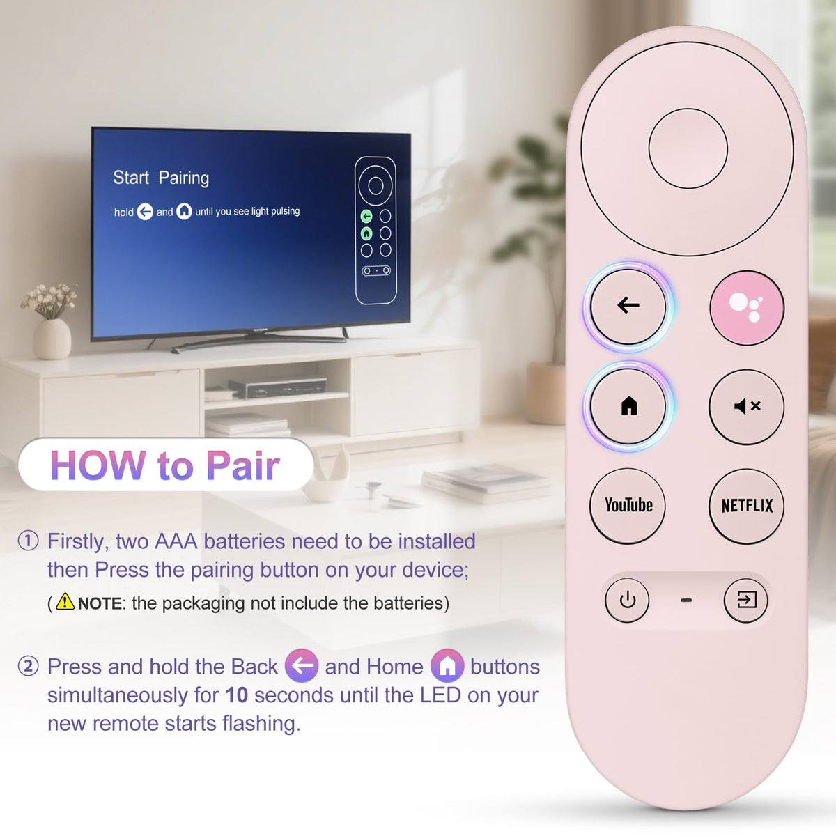 Pink Voice Replacement Remote Control V258