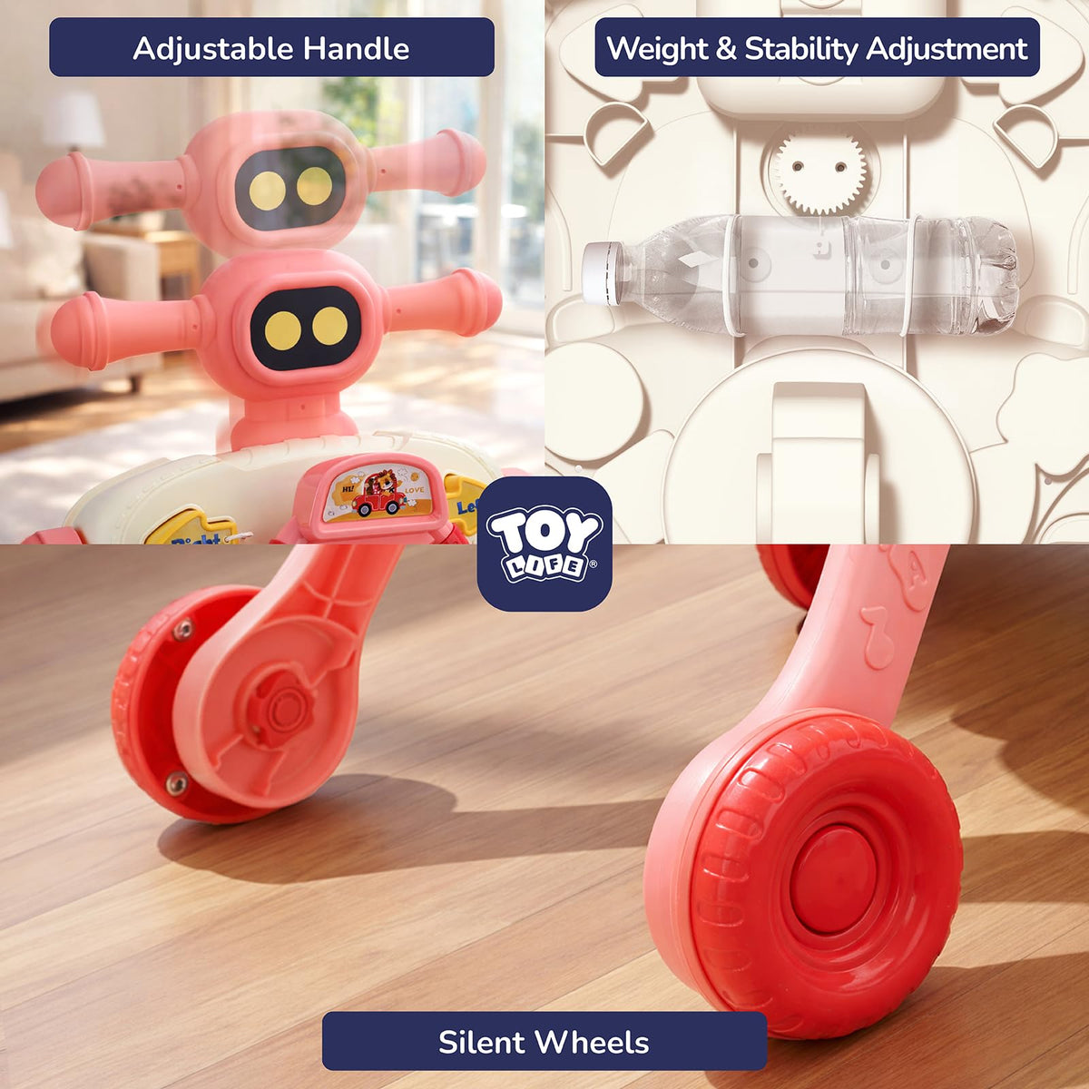 3-in-1 Baby Push Walker Sit to Stand Activity Table Y494
