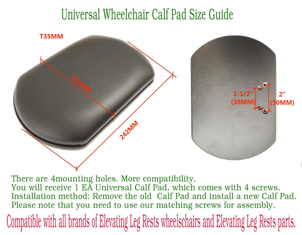 Black Vinyl Upholstered Wheelchair Elevating Leg Rest P388