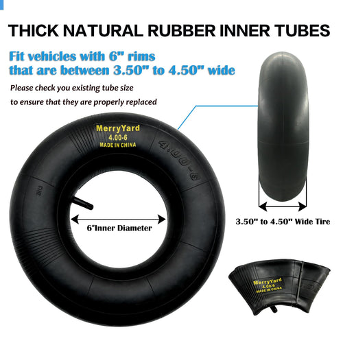 13 * 4.00-6" Inner Tubes TR13 Straight Valve Stem 2-Pack Y218151