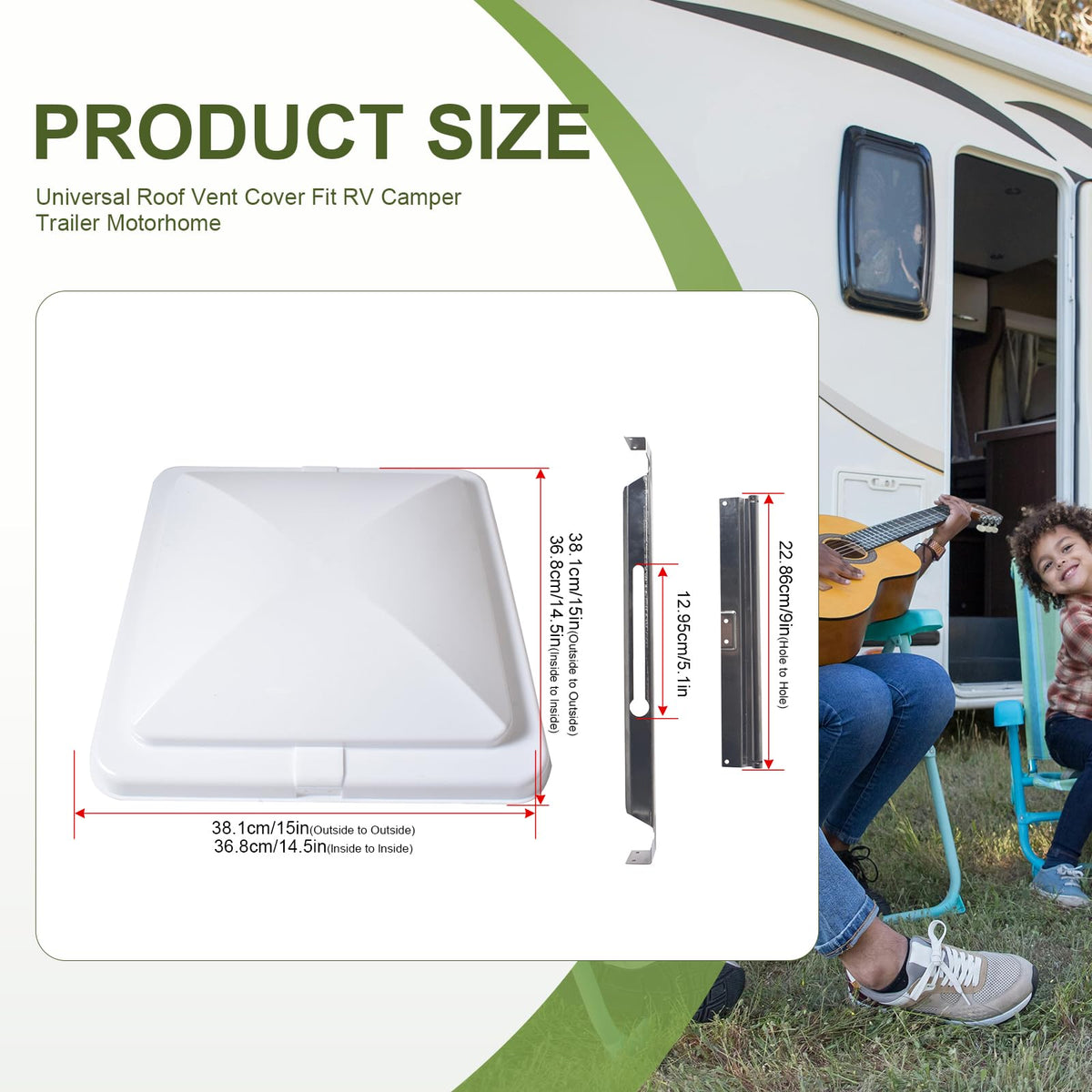 14" x 14" RV Roof Vent Cover (3Pcs) I573