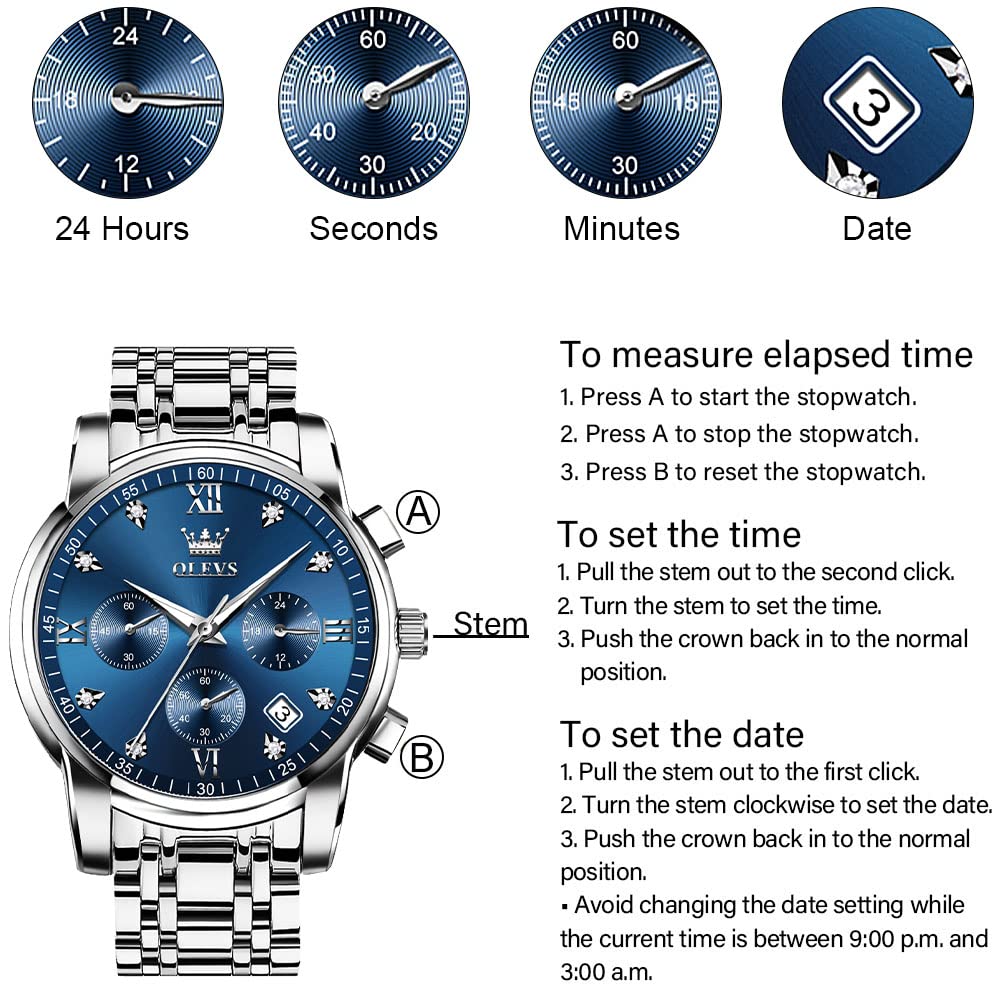 Stainless Steel Chronograph Watch N933