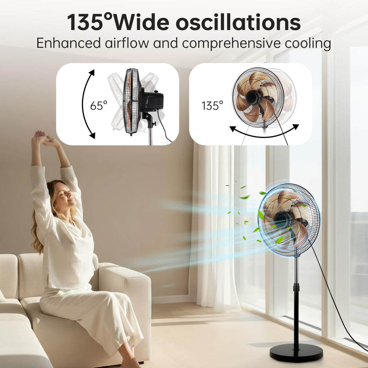 18 Inch Oscillating High Velocity Pedestal Fan N435856