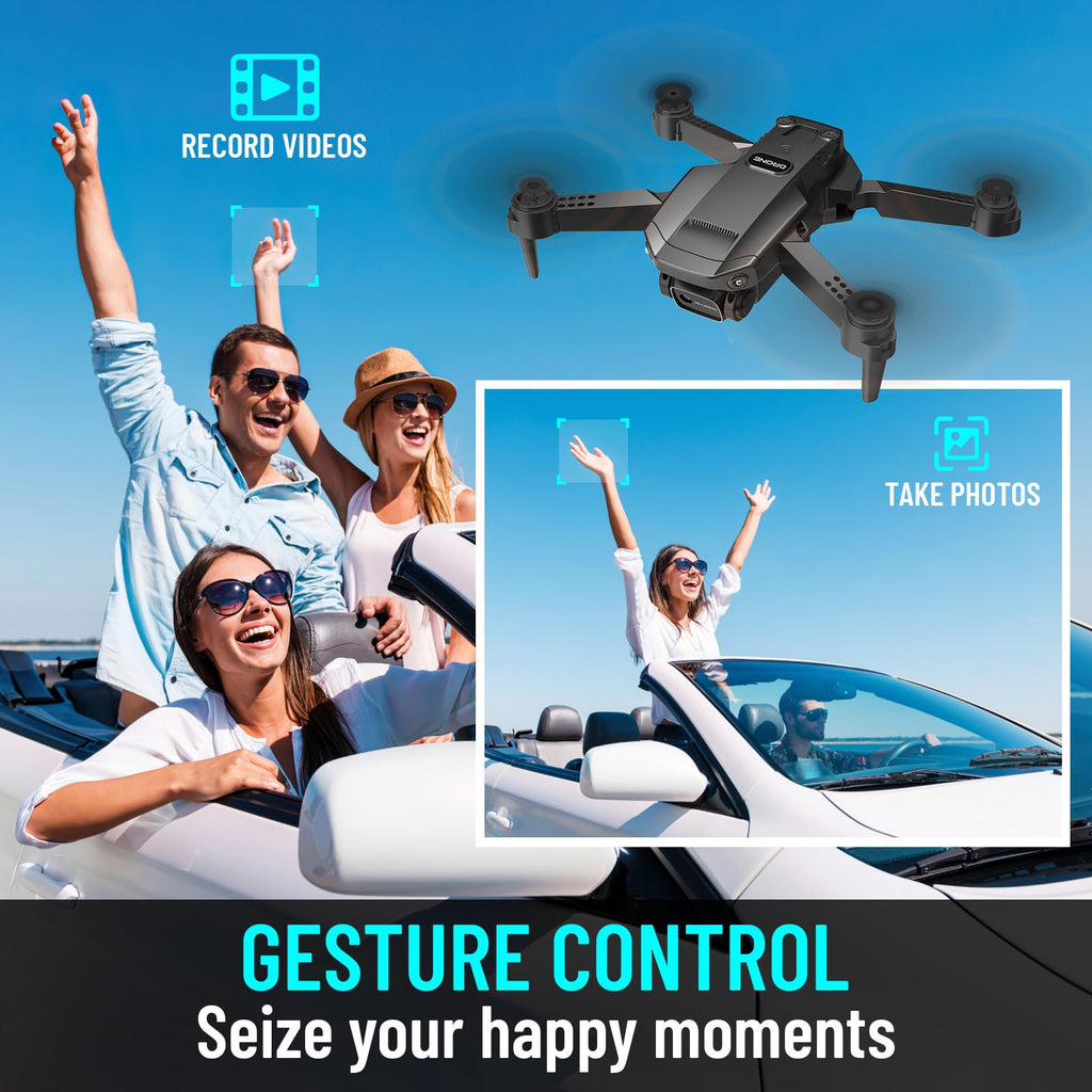 1080P HD Foldable Mini RC Drone with Camera, 2 Batteries U76942