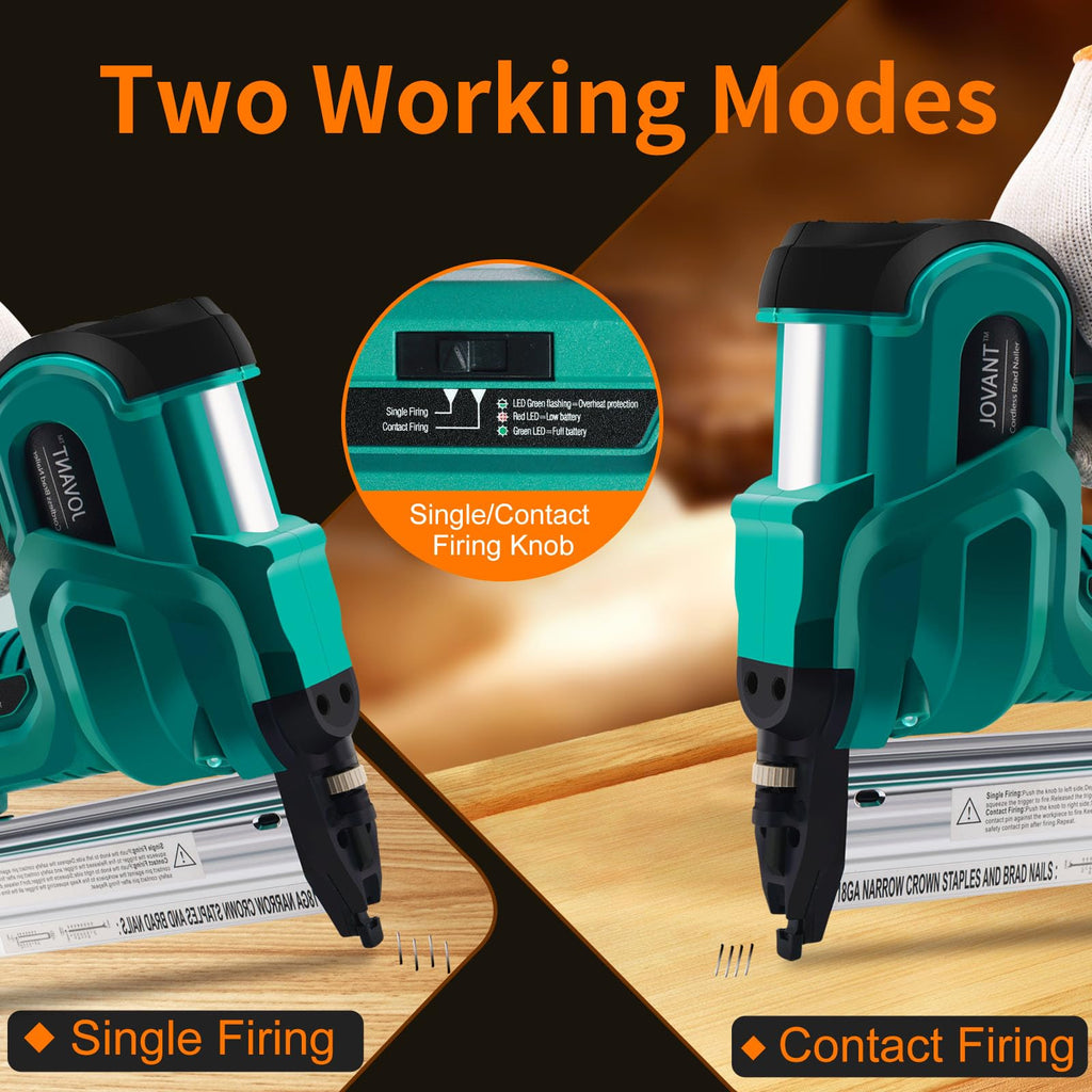 2 in 1 Cordless 18 Gauge Brad Nailer J10808