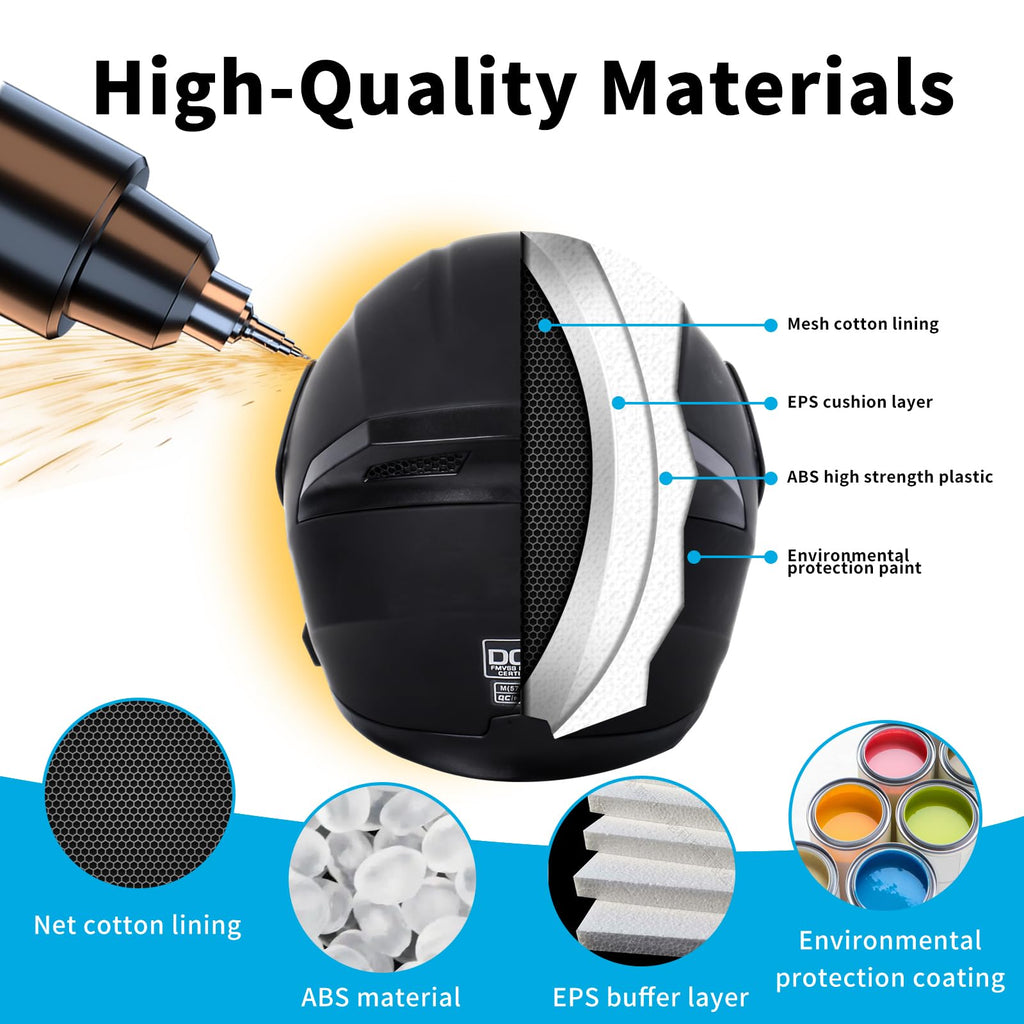 Modular Flip Up Full Face Motorcycle Helmet with Dual Visor I18748