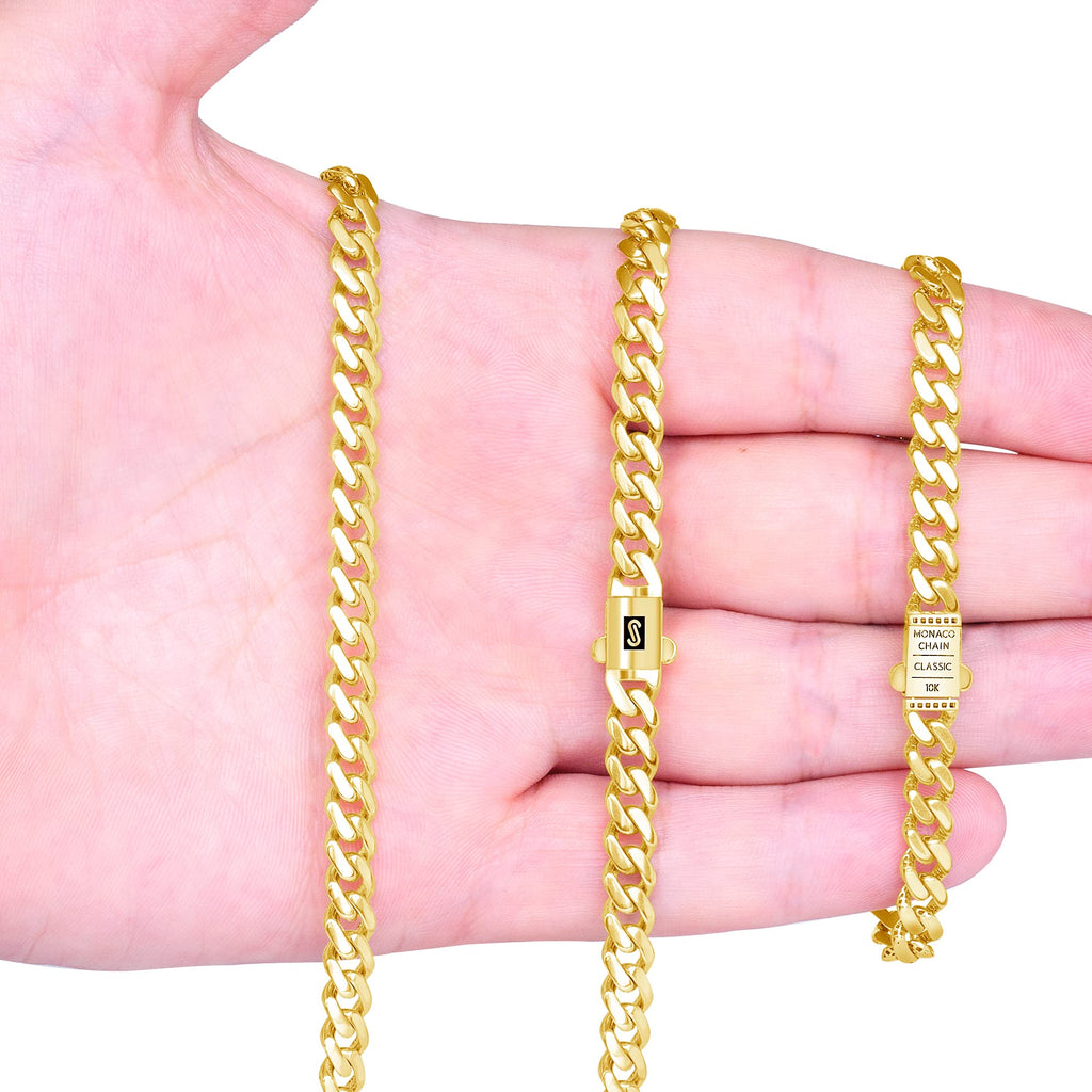 10k Yellow Gold Cuban Link Chain Necklace Y9344