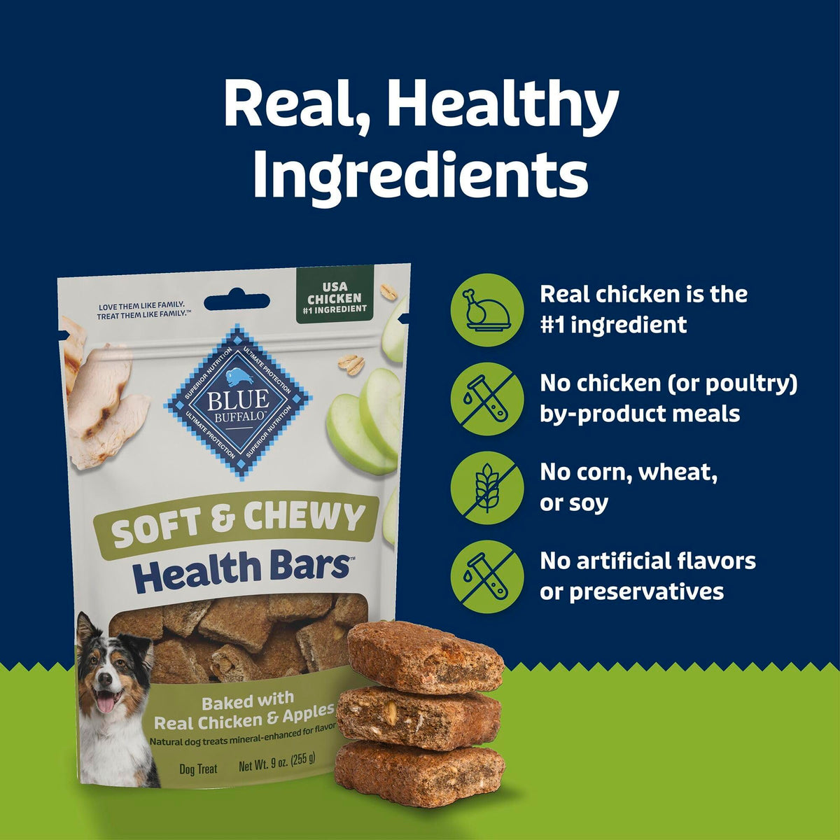 Chicken & Apples Soft & Chewy Treats, 9 oz G412