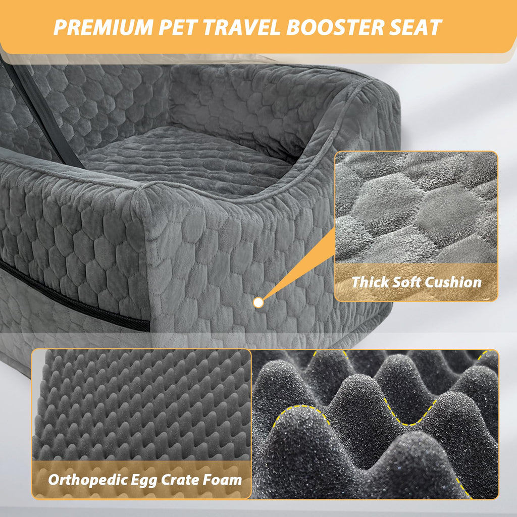Memory Foam Dog Booster Seat with Washable Removable Cover J668