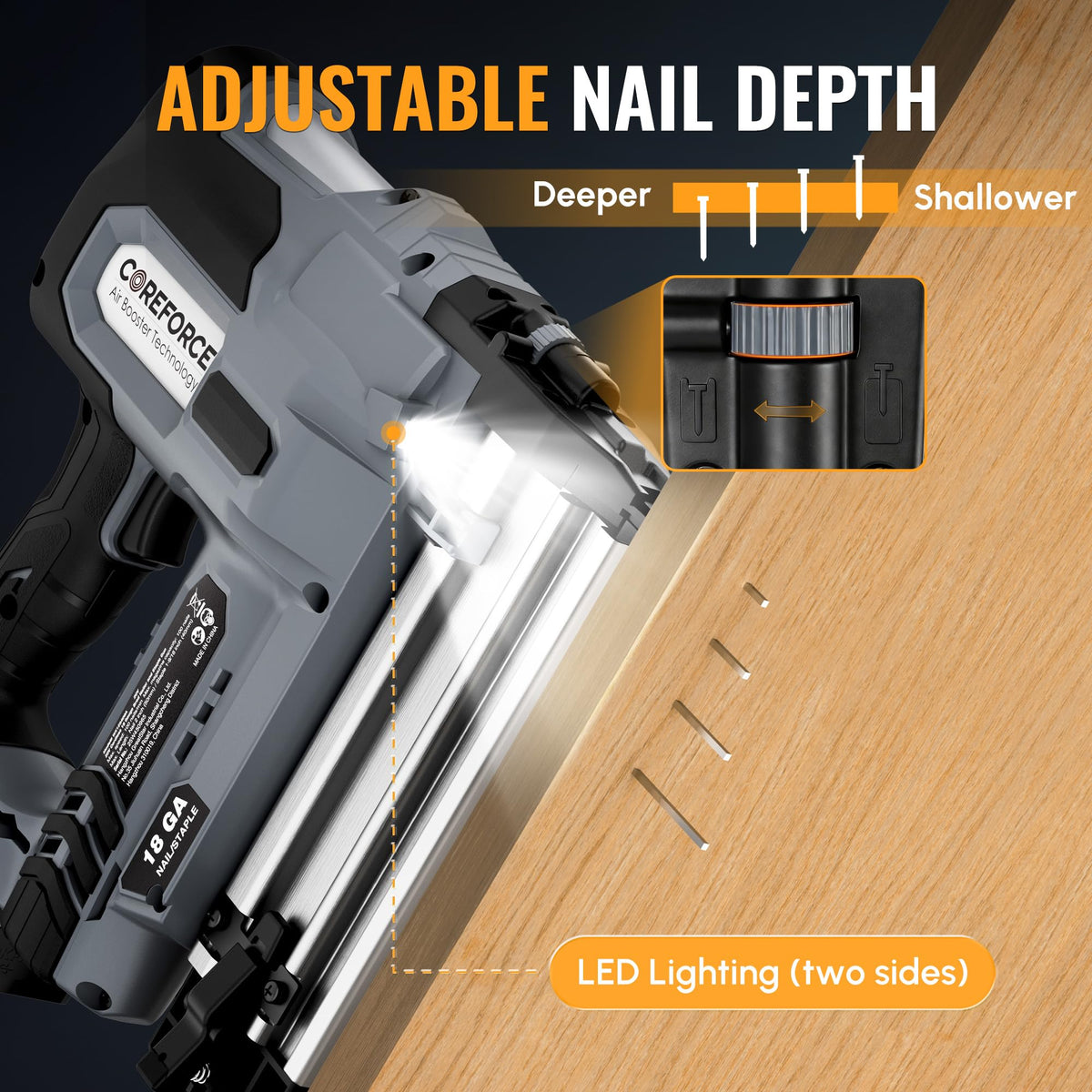20V Cordless 18 Gauge 2-in-1 Nail & Staple Gun L78488