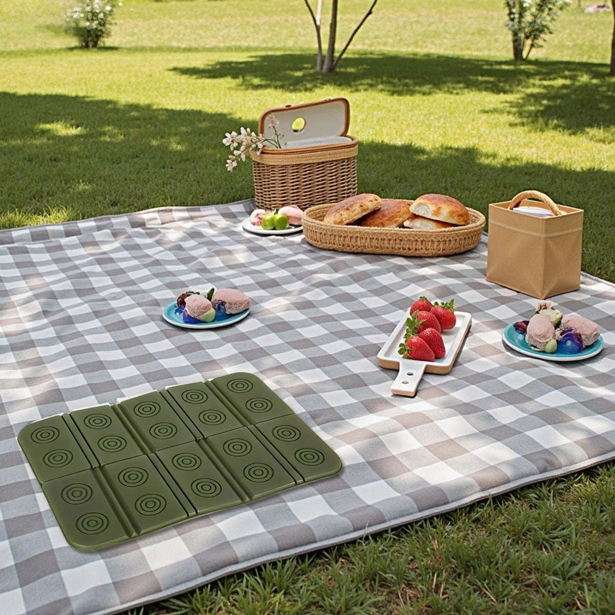 2 Pcs Waterproof Foam Camping Mat and Seat Cushion S286