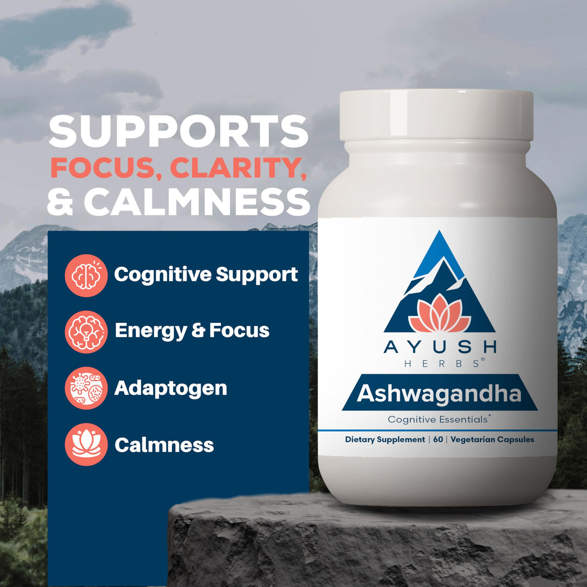 Ashwagandha Capsules 500mg 60 Servings T423004