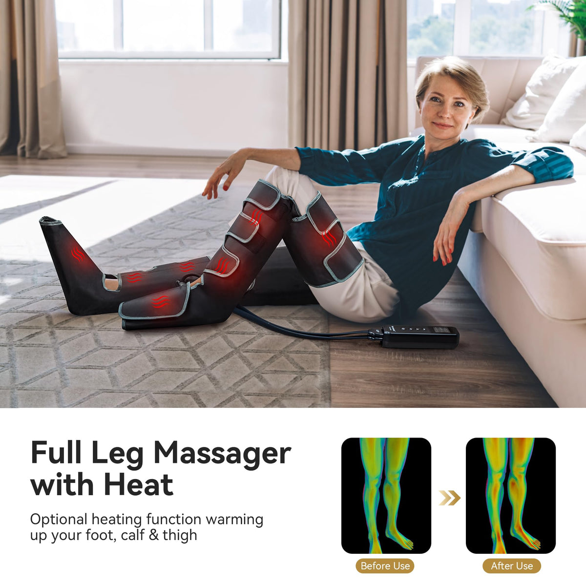 Leg Massager with Heat and Air Compression Z22557