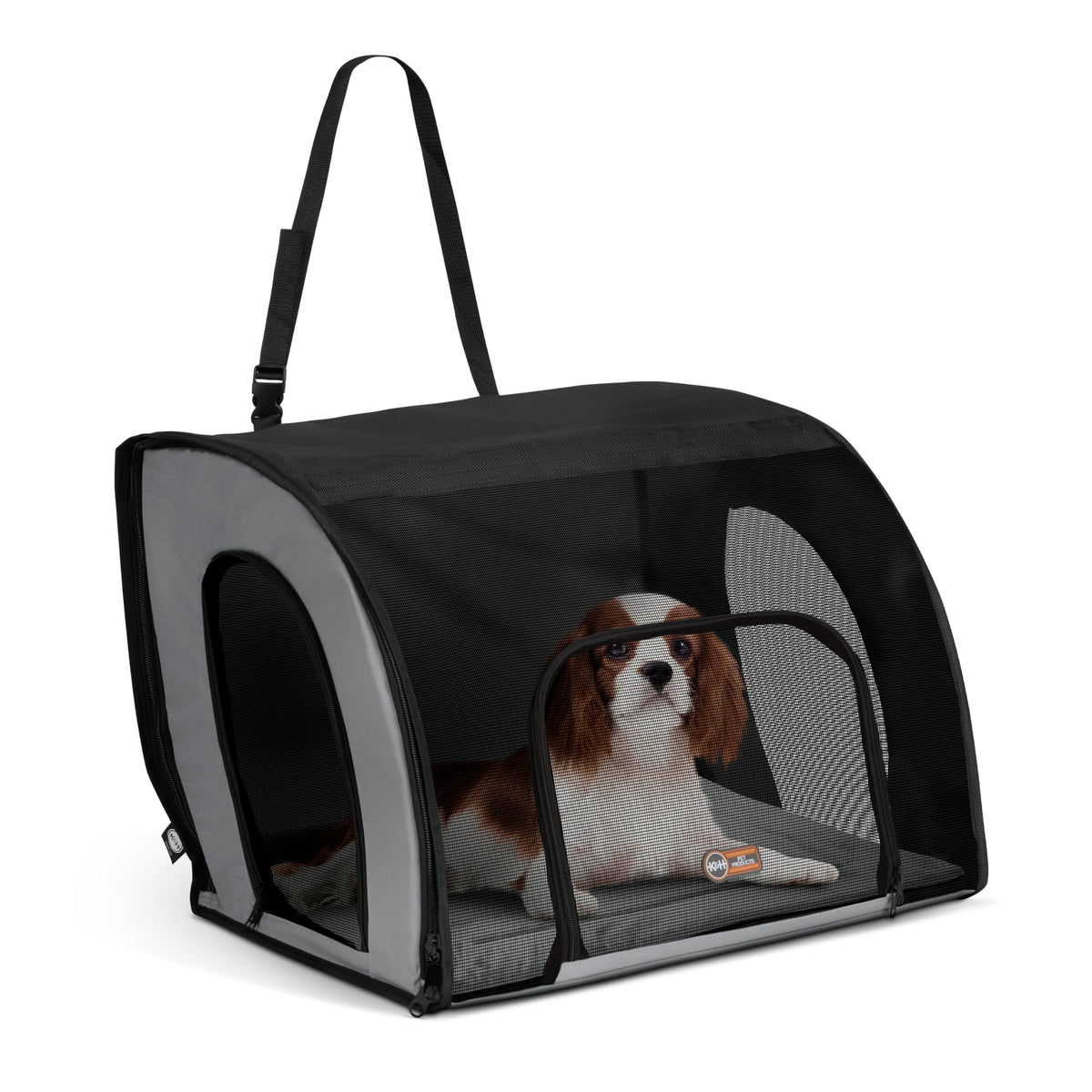 Dog Car Seat, Medium, Gray/Black A603770