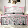 Full Size Metal Bed Frame with Headboard and Footboard V94019