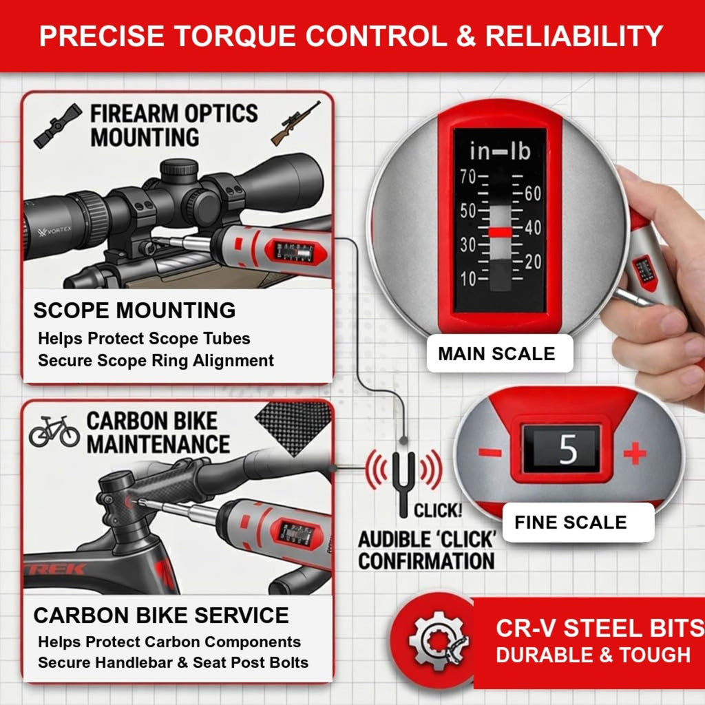 42-Piece Torque Screwdriver Set with 40 CR-V Bits J859