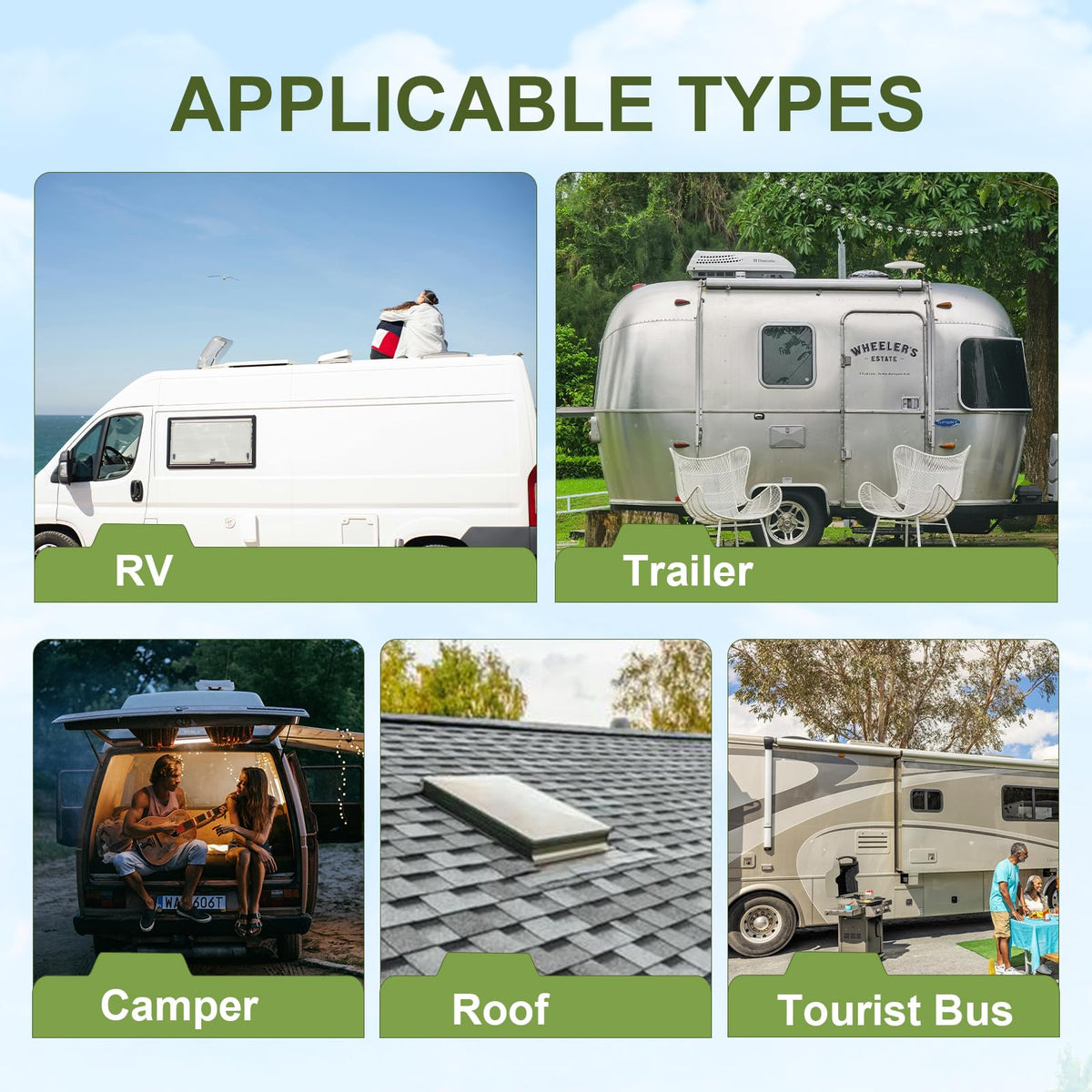 14" x 14" RV Roof Vent Cover (3Pcs) I573
