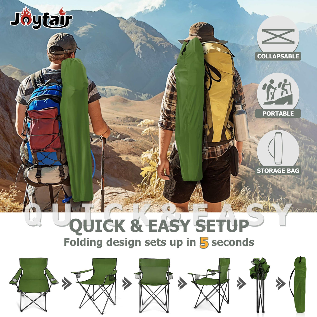 Camping Chairs Olive Green E3689