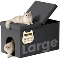 Dark Grey Cat Litter Box Enclosure V693